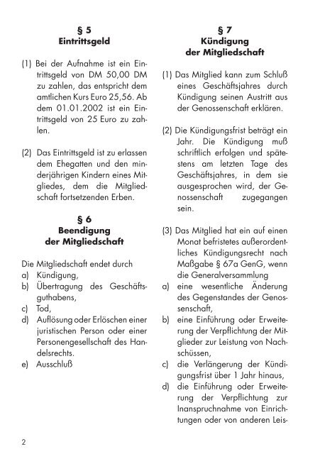 Satzung GWG "Eigene Scholle" e.G. Halle (Saale) - Gemeinnützige ...