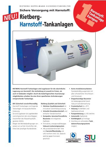 Rietberg- Harnstoff-Tankanlagen1.Harnstoff- - Die Seppeler Gruppe