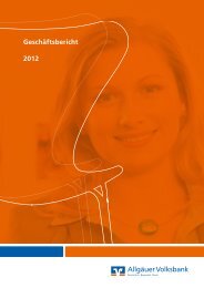 Geschäftsbericht 2012 - Allgaeuer Volksbank eG Kempten-Sonthofen