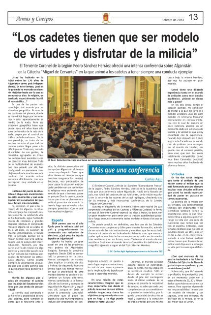 Suplemento Armas y Cuerpos nº 360 Febrero 2013 - Ejército de tierra