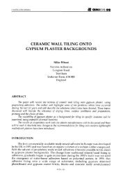 ceramic wall tiling onto gypsum plaster backgrounds - Qualicer
