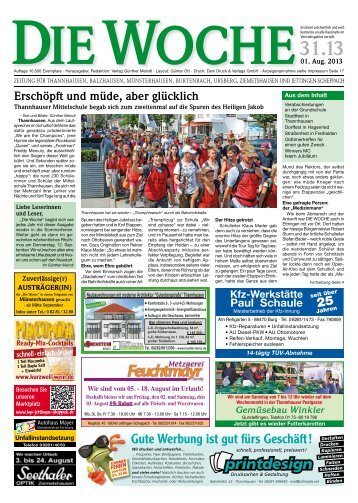 Ausgabe 31/13 - Redaktion + Verlag
