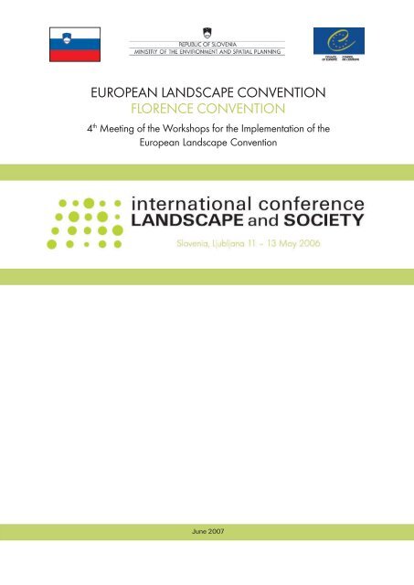 evropska konvencija o krajini - Ministrstvo za infrastrukturo in prostor