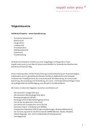 Tätigkeitsbereiche (pdf) - Rospatt Osten Pross