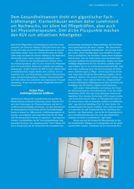 KUV-Magazin EINS (pdf 3 MB) - Klinikverbund der gesetzlichen ...