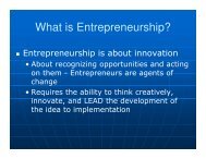 What is Entrepreneurship?