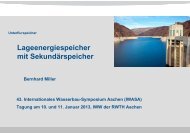 Lageenergiespeicher mit Sekundärspeicher - Institut für Wasserbau ...