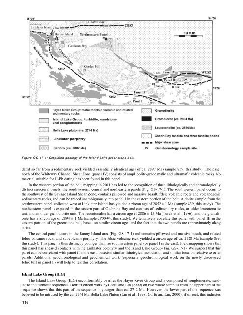 Geology and Geochronology of the Island Lake Greenstone Belt ...