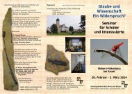 Glaube und Wissenschaft Ein Widerspruch? - Wort und Wissen