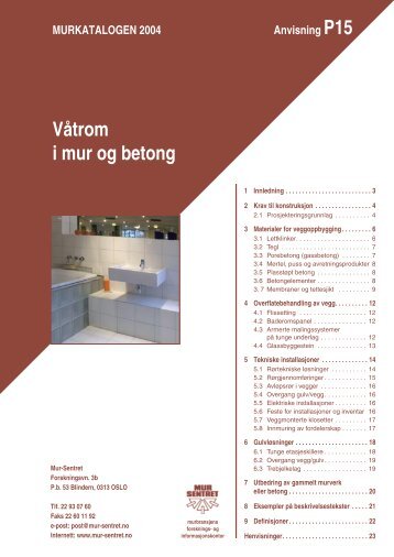 Våtrom i mur og betong - P15 (1.5 MB) - Bygg uten grenser