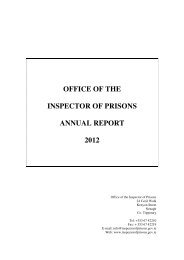 OFFICE OF THE INSPECTOR OF PRISONS ANNUAL REPORT 2012