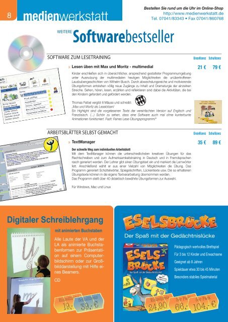 medienwerkstatt www.medienwerkstatt.de - Medienwerkstatt ONLINE