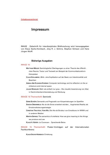 IMAGE 17 - Gesellschaft für interdisziplinäre Bildwissenschaft