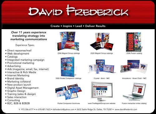 PDF Portfolio - ALL - DAVID FREDERICK