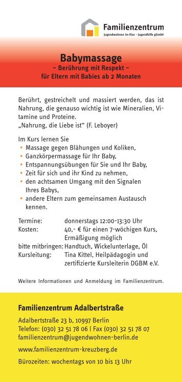 Flyer - Familienzentrum Adalbertstraße (Kreuzberg)