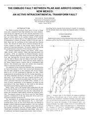 The Embudo Fault between Pilar and Arroyo Hondo, New Mexico ...