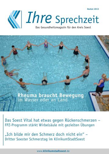 Ihre Sprechzeit - Ausgabe Herbst 2013 - Klinikum Stadt Soest