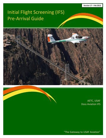 Initial Flight Screening (IFS) Pre-Arrival Guide - DossIFS