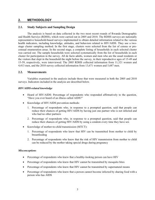 Recent Trends in HIV-Related Knowledge and ... - Measure DHS