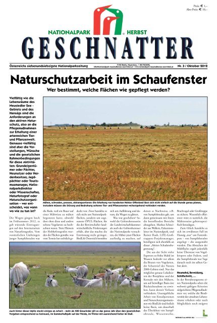 Geschnatter Oktober/2012 - Nationalpark Neusiedler See Seewinkel