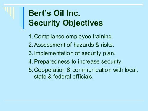 BERT'S OIL Service INC. - NEIWPCC