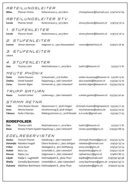 Gipfeltreffen in Uetendorf - Abteilung Nünenen