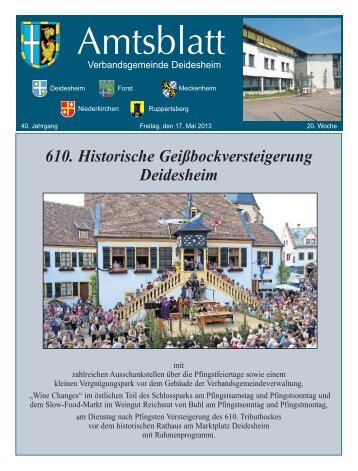 Amtsblatt - KW 20 - Verbandsgemeinde Deidesheim