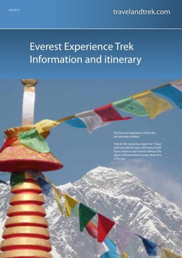 Everest Trekking Experience - Travel and Trek