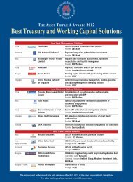 Best Treasury and Working Capital Solutions - The Asset