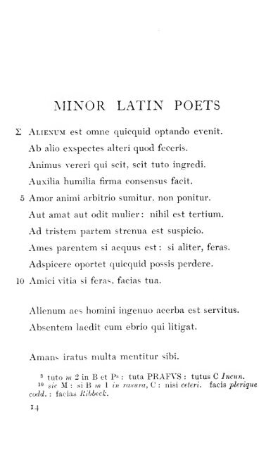 Minor Latin poets; with introductions and English translations