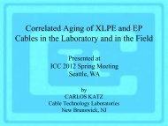 Correlated Aging of XLPE and EP Cables in the ... - Pesicc.org