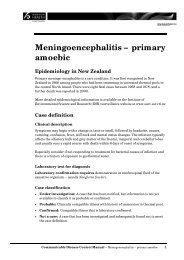 Meningoencephalitis - primary amoebic (pdf, 41 ... - Ministry of Health