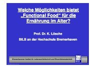 Welche Möglichkeiten bietet Functional Food - Hochschule ...