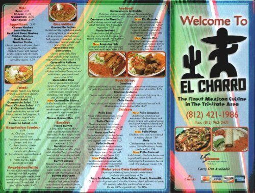 Print a Menu - El Charro!