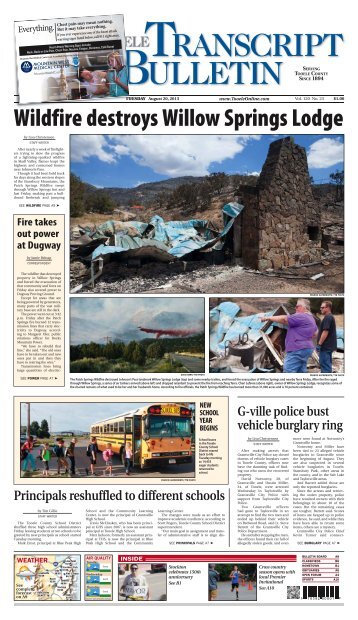 Wildfire destroys Willow Springs Lodge - Tooele Transcript Bulletin