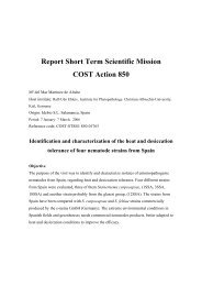 Report Short Term Scientific Mission COST Action 850