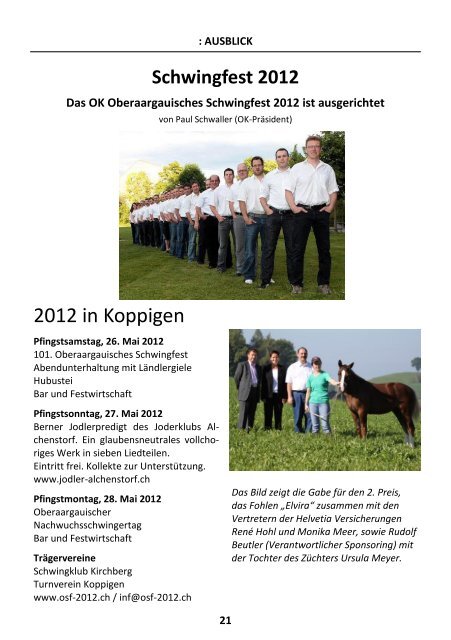 2011 - Dezember - Turnverein Koppigen