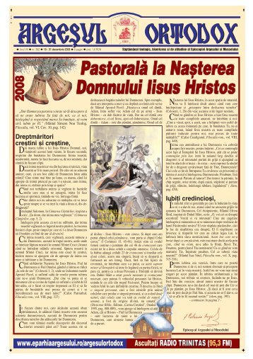 Pastorală la Naºterea Domnului Iisus Hristos - Argesul Ortodox