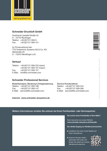 Druckluft- Aufbereitung - Schneider-Airsystems
