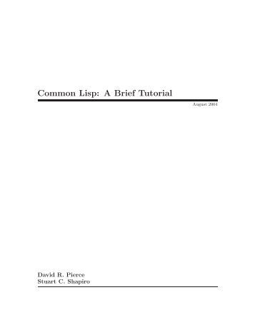 LISP Tutorial