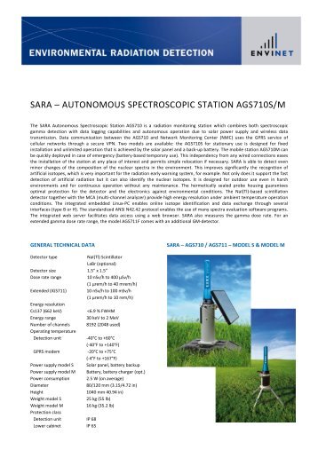 sara – autonomous spectroscopic station ... - ENVINET GmbH