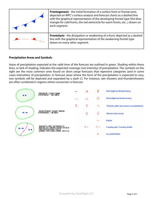 The Surface Analysis Chart Depicts