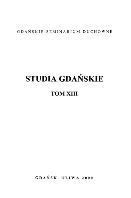 Studia Gdańskie Tom XIII
