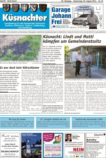 Küsnacht: Lindt und Matti kämpfen um ... - Lokalinfo AG