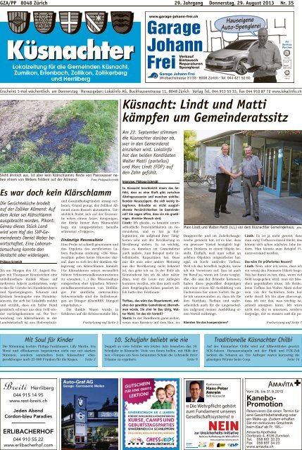 Kusnacht Lindt Und Matti Kampfen Um Lokalinfo Ag