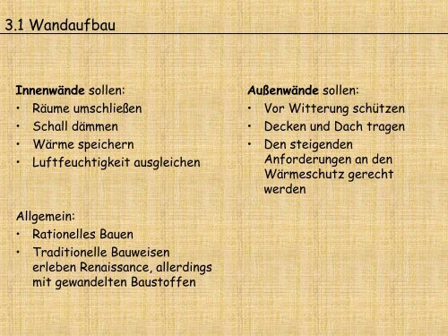 Baustoffe und Baukonstruktionen nach ökologischen Kriterien