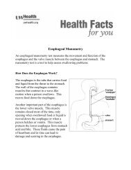Esophageal Manometry - UW Health