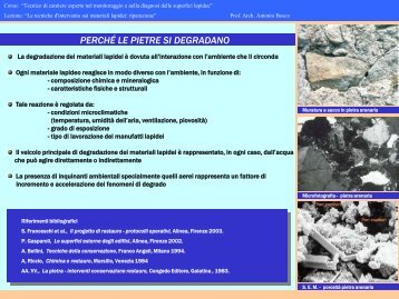 degrado dei materiali