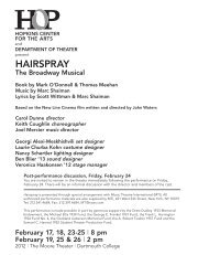 HaiRsPRaY - Hopkins Center - Dartmouth College