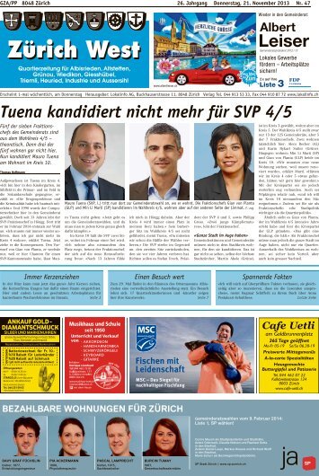 Tuena kandidiert nicht mehr für SVP 4/5 - Lokalinfo AG